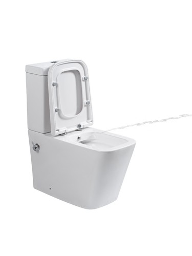 Square combined bidet toilet - square,