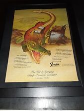 Fender Starcaster Guitar Rare Original Promo Ad Framed! 