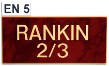 Deep Engraved, House, Name Plate, red marble effect, Personalised, Door Number