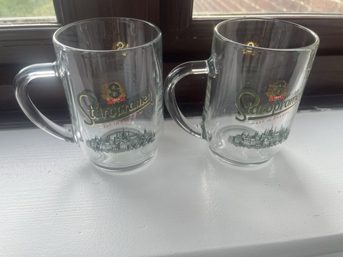 Staropramen pint glasses - 2x,