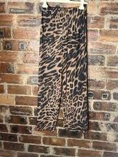 ZARA LEOPARD PRINT TUILLE SEMI SHEER TROUSERS FIT 8-10 NWT