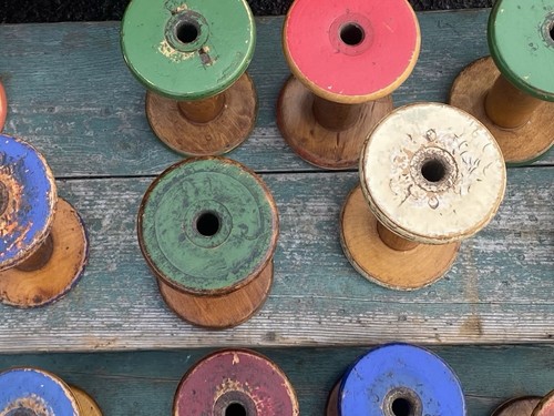 Vintage sewing spools old - sewing, spools,