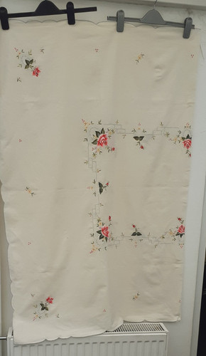 Vintage off white - white, embroidered