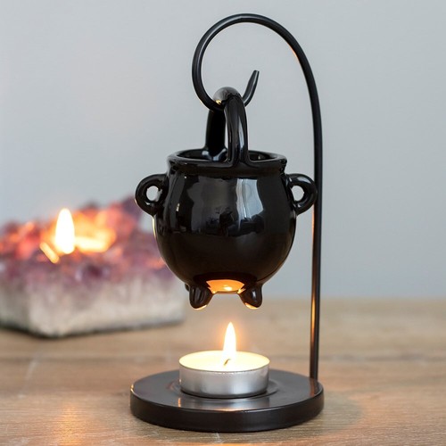 Black hanging cauldron oil - black,