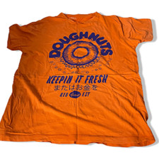Vintage Cedarwood state doughnut keep it fresh graphics medium orange tees| 3265