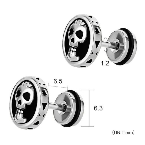 Men silver skull steel - men's,