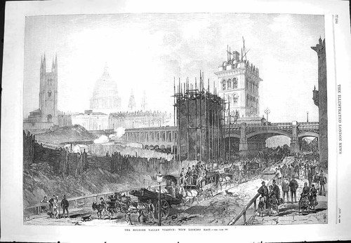Original old antique print - old,