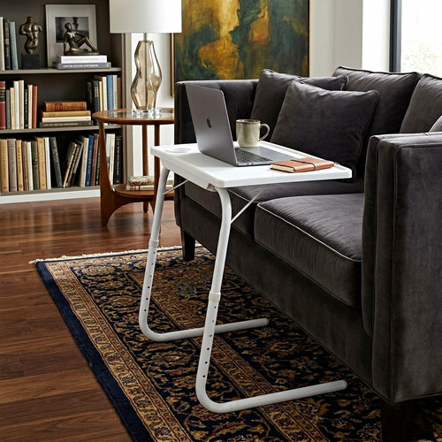 White folding table - folding, table-mate