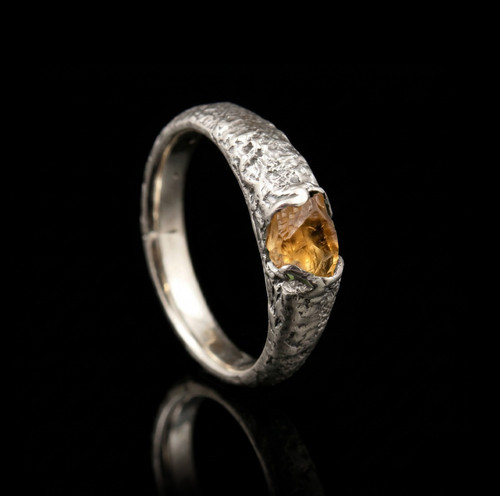 Raw citrine vintage - raw, signet