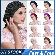 Pure Mulberry Silk Sleep Cap for Hair Care Women 19 Momme Natural Silk Bonnet UK