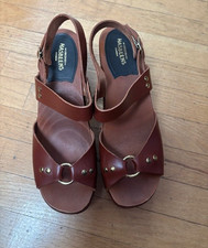 Swedish Hasbeens Platform Sandals 9/40 Brown NEW