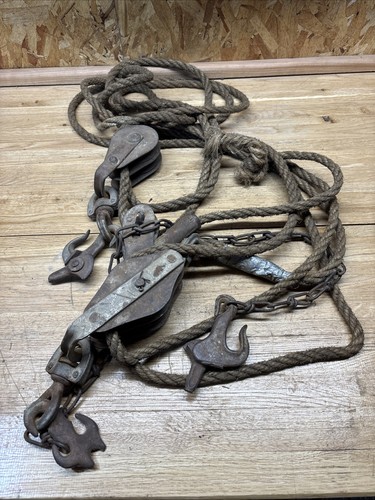Vintage block and tackle - block,