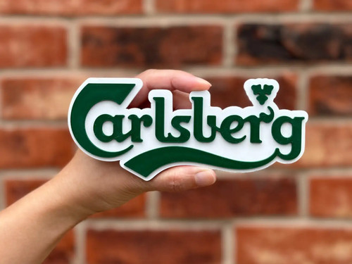 Carlsberg beer logo sign - sign, 3d
