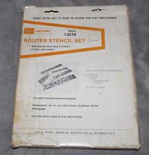 Sears Craftsman Router Pantograph Stencil Set 9 2518 5 Styles Insert Letter