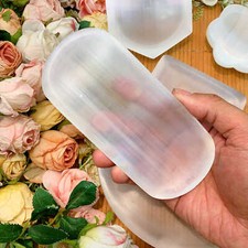 Natural Selenite Polished Bowl | Healing Crystal | Charging Bowl | Home Decor