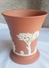 Rare Vintage Terracotta Wedgwood Jasperware 3.75 Inch Vase