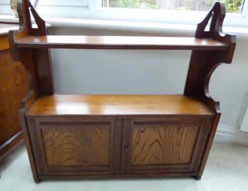 Antique oak wall shelves - , &