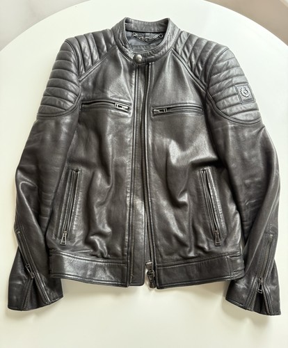 Belstaff men leather jacket - leather,