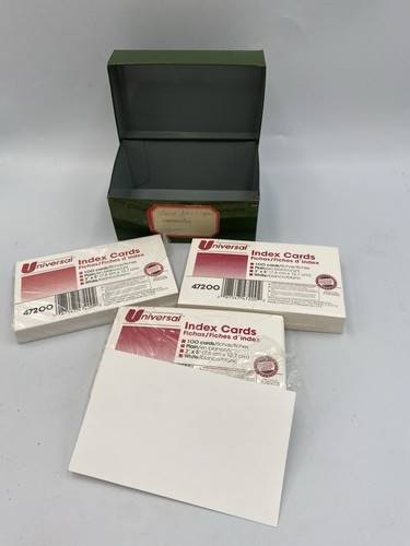 Vintage index card recipe box - index,