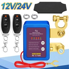 Wireless Dual Remote 12V Car Battery Disconnect Relay Master Kill Cut-off Switch