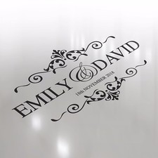 Premium Luxury Wedding Logo Dance Floor Event Custom Decor Sticker Vinyl Decal 
