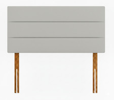 Plush Velvet 20″H Headboard with Horizontal Channel Lines Durable Fabric Panel