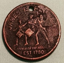 James E. Pepper Whiskey Distillery Lexington, KY Souvenir Token 22mm