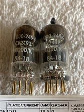 2x E88CC CV2492 Gold Pin Valve