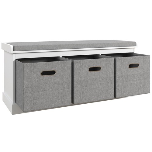 Homcom shoe bench with - shoe, 3
