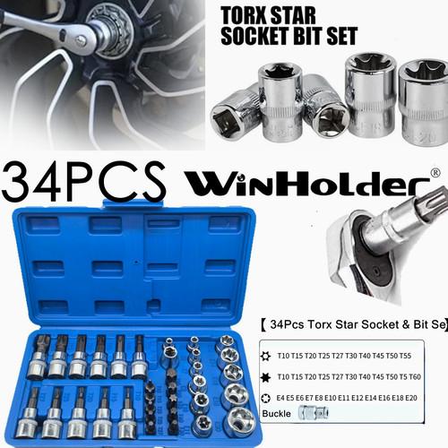 34pcs torx star socket - 34pcs,