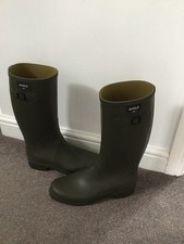 Aigle Khaki Green Tall Rubber
