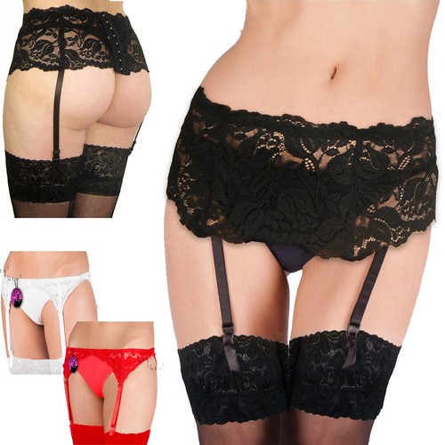 Suspender belt stocking set - suspender,