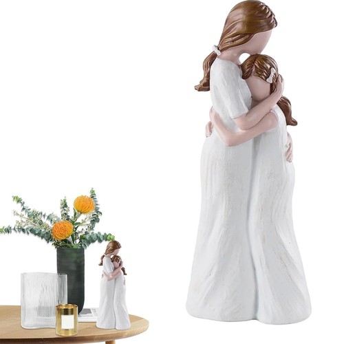 Mother daughter hug statue - mother,