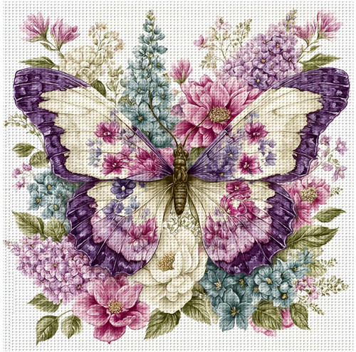 Printed cross stitch kit - kit, ct