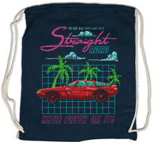 Pixel Car Straight Road Drawstring Bag Racer Gamer Gaming Pixel Retro Arcade Bit