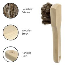 NATURAL HORSE BRISTLE SHOE / BOOT POLISHING BUFFING CLEANING BRUSH CLEANER S NEW