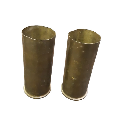 Pair vintage british brass - of,
