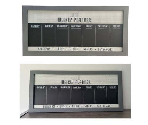 Grey weekly planner chalkboard - grey,