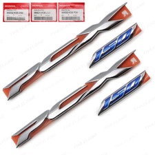 2X Chrome Blue Side Logo Decal