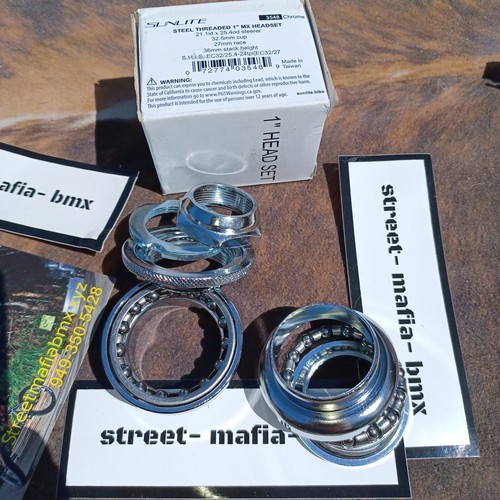 Bmx headset chrome se old - bmx,