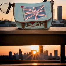 Disaster Designs Jan Constantine "Love Britannia" Union Jack Cross Shoulder Bag