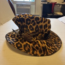 Philip Treacy London Right Impression Hat Animal Print Feathers Saks Fifth Ave