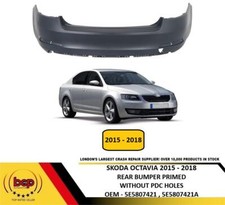 SKODA OCTAVIA HATCHBACK 2013 - 2017 REAR BUMPER PRIMED INSURANCE APPROVED NEW