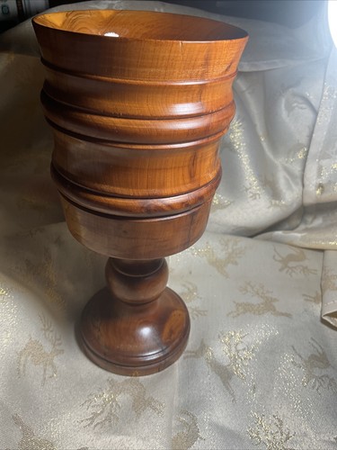 Vintage wooden goblet - wooden,
