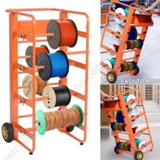 Cable Spool Holder Wire Rack Dispenser with 11Rods Multiple Axle 300lb Capacity