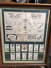 MANCHESTER UTD 1957-58 season busby babes original programe with cigarette cards