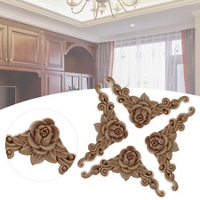 4X Wooden Carved Corner Onlay