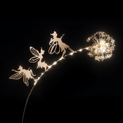 Garden fairy silhouette - silhouette, light