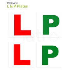 4x Magnetic L & P Plates Car