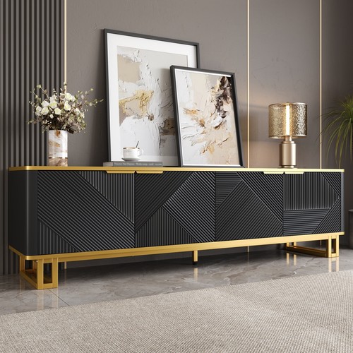 Cabinet 160 black 4 gold - cabinet, cm